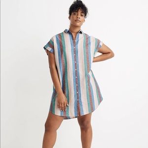 Madewell Central Linen Shirt Dress in Flagstaff XL